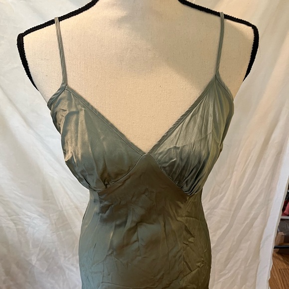 Vintage Y2K Silk Victoria’s Secret Sage slip dress - Picture 2 of 5